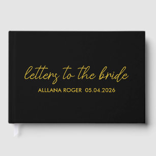 Personalised Linen Cover Letters to the Bride Gues Guest Book