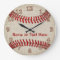 Personalised Linen look Baseball Clocks YOUR TEXT