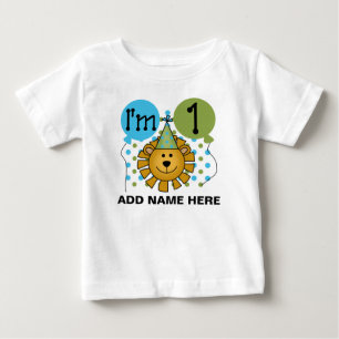 Personalised Lion 1st Birthday T-shirt