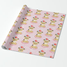 Personalised Lion 1st Christmas Baby Girl Pink