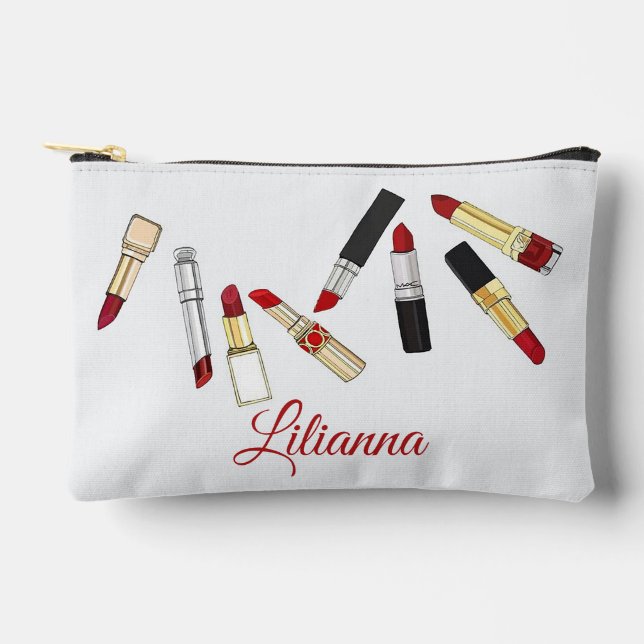 Personalised Lip Sticks Accessory Pouch (Front)