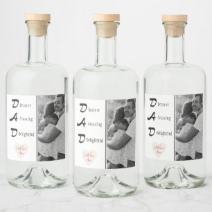 Personalised Liquor Bottle Labels Gift for Dad