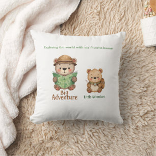 Personalised Little Adventure Bear Keepsake Cushion