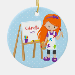 Personalised Little Artist Christmas Ornament