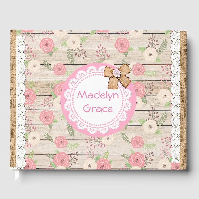 Personalised Little Baby Girl Baby Shower Book (Front)