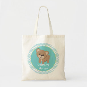 Personalised Little Bear Going to Nana's Tote Bag