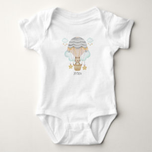 Personalised Little Bear Hot Air Balloon Baby Bodysuit