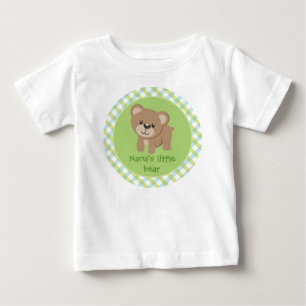 Personalised Little Bear - Nana's Little Bear Baby T-Shirt