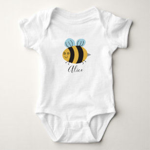 Personalised Little Bee Baby Bodysuit