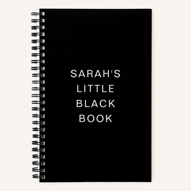 Personalised Little Black Book Notebook (Front)