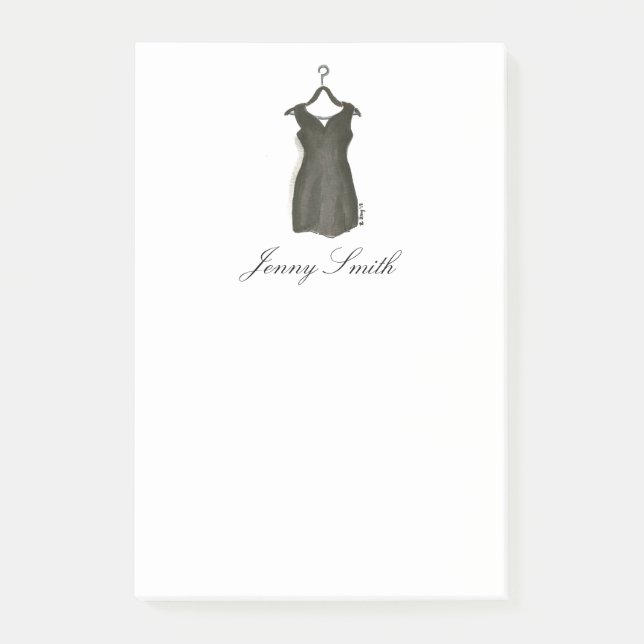 Personalised Little Black Dress Fashion Post Its Post-it Notes (Front)