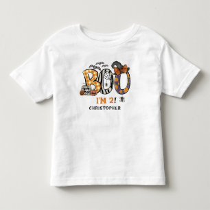 Personalised Little Boo Halloween 2nd Birthday Toddler T-Shirt