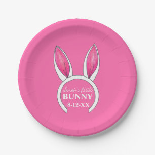 Personalised Little Bunny Baby Shower Easter Plate