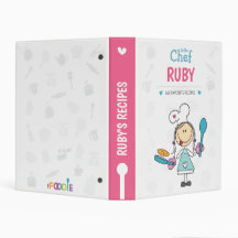 Personalised Little Chef Recipe Binder for Kids