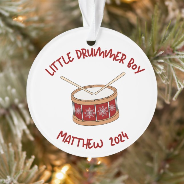 Personalised Little Drummer Boy Ornament (Tree)