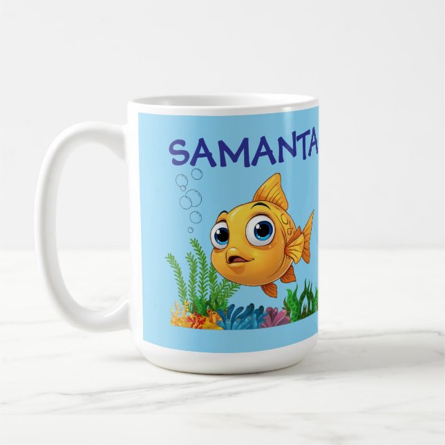 Personalised Little Fish Classic Mug (Left)