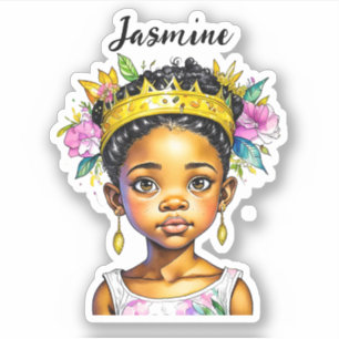 Personalised Little Girl Princess of Colour