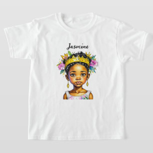 Personalised Little Girl Princess of Colour T-Shirt