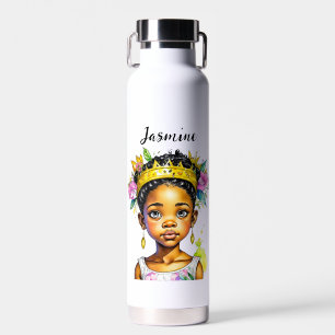 Personalised Little Girl Princess of Colour Water Bottle