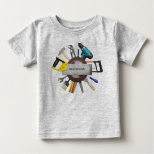 Personalised Little Handyman Tools Birthday Shirt