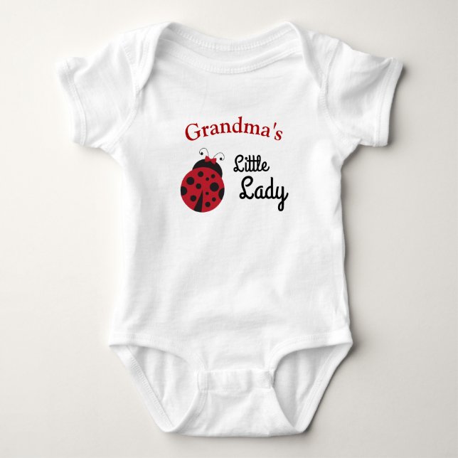 Personalised Little Lady Ladybug Baby Bodysuit (Front)