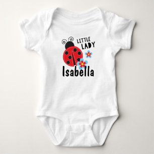 Personalised Little Lady LadyBug Baby Bodysuit