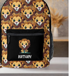 Personalised Little Lion Printed Backpack