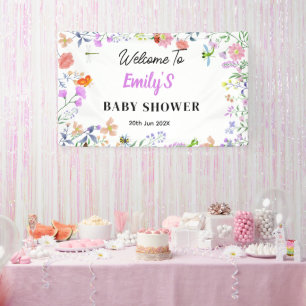 Personalised Little Love Bug Baby Shower Banner