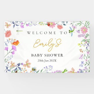 Personalised Little Love Bug Baby Shower Banner