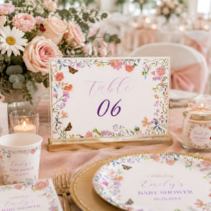 Personalised Little Love Bug Baby Shower Table Number
