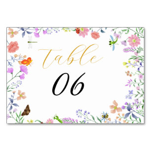 Personalised Little Love Bug Baby Shower Table Number