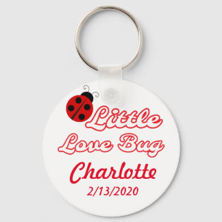 Personalised Little Love Bug Ladybug Key Ring