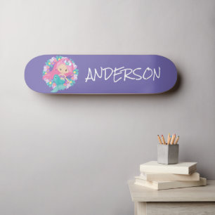 Personalised  little mermaid  skateboard