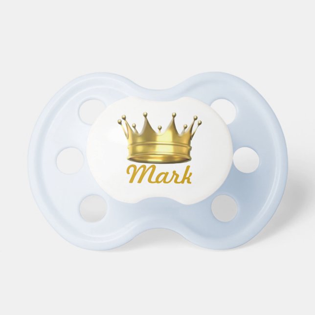 Personalised Little Prince Crown Pacifier (Front)