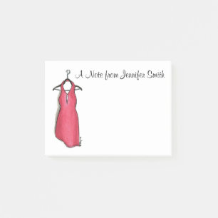 Personalised Little Red Dress Fashionista Post Its Post-it Notes