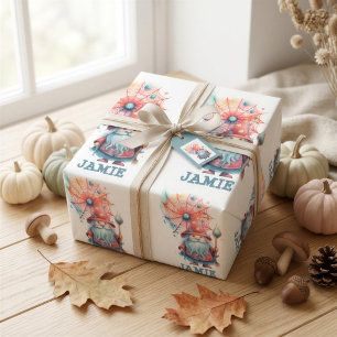 Personalised Little Wizard Halloween Gift Wrapping Paper