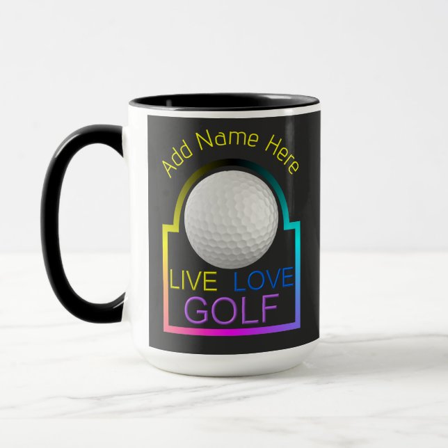 Personalised Live Love Combo Golf Mug (Left)