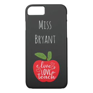 Personalised Live Love Teach iPhone 8/7 Case