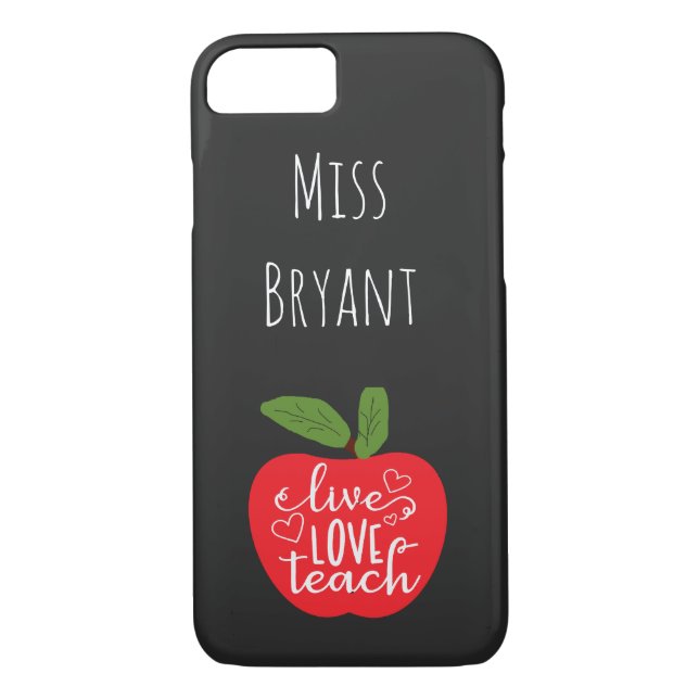 Personalised Live Love Teach Case-Mate iPhone Case (Back)