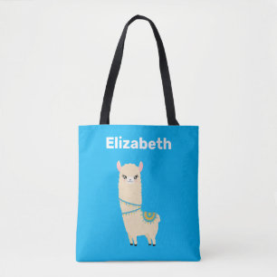 Personalised Llama Tote Bag