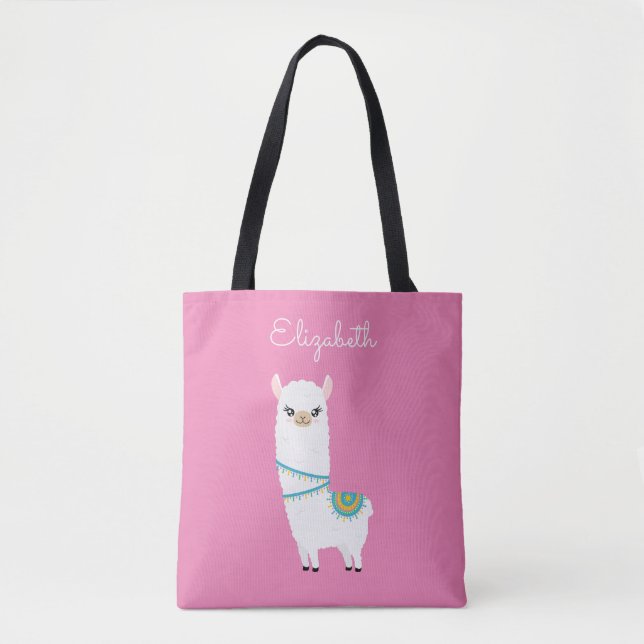 Personalised Llama Tote Bag (Front)