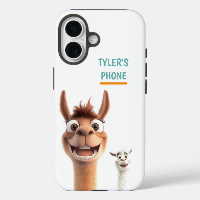 Personalised Llama with Name Case-Mate iPhone Case (Back)