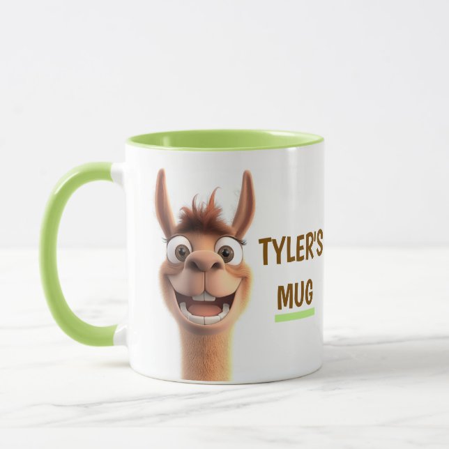 Personalised Llama with Name Mug (Left)