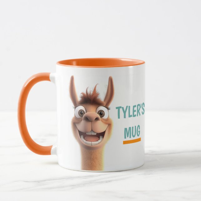 Personalised Llama with Name Mug (Left)