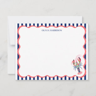 Personalised Lobster Notecards Custom stationery