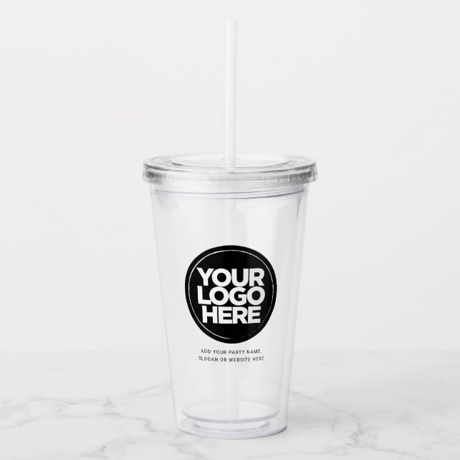 Personalised Logo and Text Acrylic Tumbler (Front)