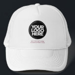 Personalised Logo and Text Baseball Trucker Hat<br><div class="desc">Create your very own corporate Trucker Hat! Our sleek and contemporary template comes in a variety of colours, offering full customisation options to showcase your business logo, chosen photograph or image. Enhance personalisation by adding your name, company slogan or moniker, promotional Instagram handle, or any personalised text of your choice....</div>