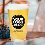 Personalised Logo and Text Beer Glasses<br><div class="desc">Create your unique 16oz personalised Beer glasses uploading your business logo and adding your custom text. A simple and professional design will impress your guests! The American style pint glass, also known as a shaker glass, is perfect for beer, cocktails or any drinks. Surprise your guests for corporate party, weddings,...</div>