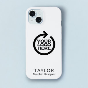 Personalised Logo and Text Business iPhone 15 Case