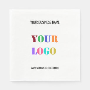 Personalised Logo and Text Company Napkins